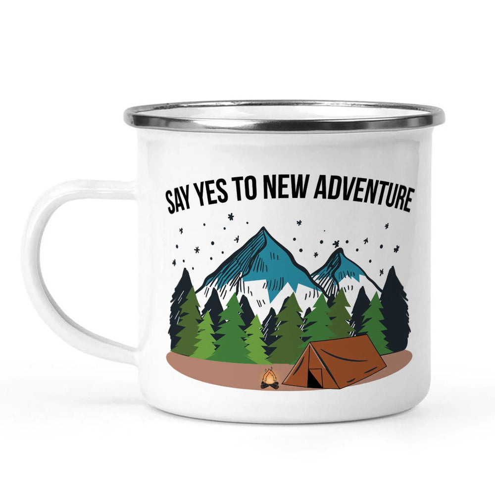 The Whimsical Artist Enamel Designer Coffee Mug (Wanderlust)