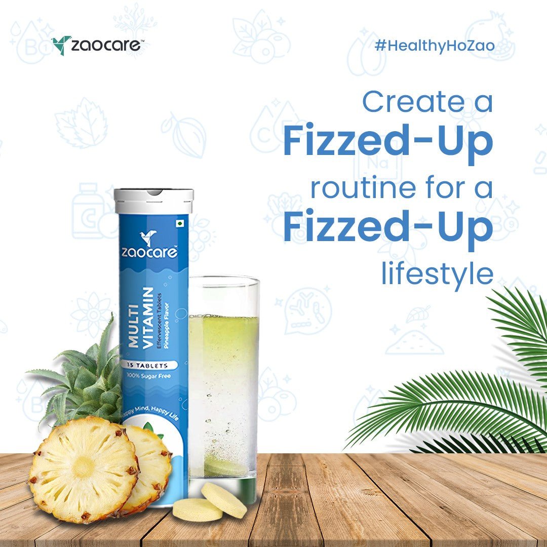 Essential Vitamin Effervescent Tablets Combo for Men & Women | 100% Vegan | Plant-Based - Suspire