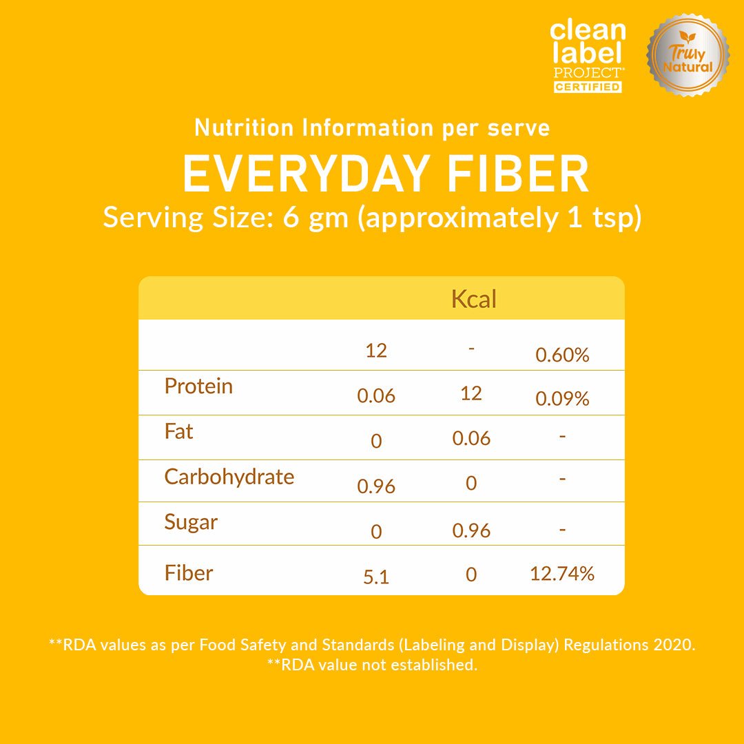 Everyday Fiber | Plant Based Probiotic Fiber For Digestive Goodness | Unflavored Powder - 100g - Suspire