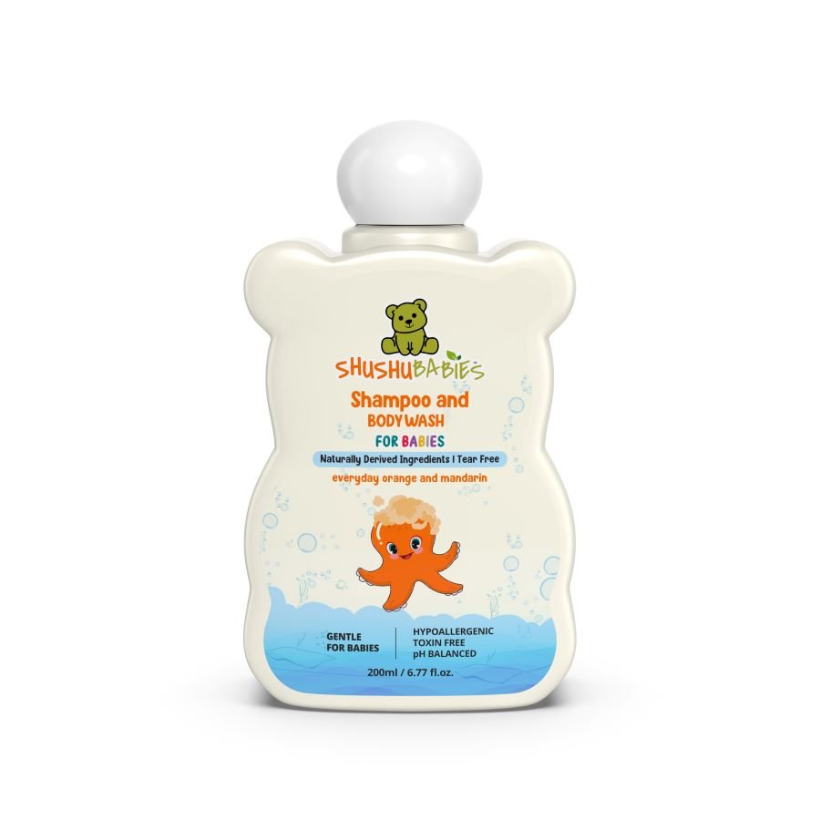 Everyday Orange and Mandarin Shampoo and Body Wash For Babies - 200ml - Suspire