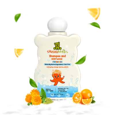 Everyday Orange and Mandarin Shampoo and Body Wash For Babies - 200ml - Suspire