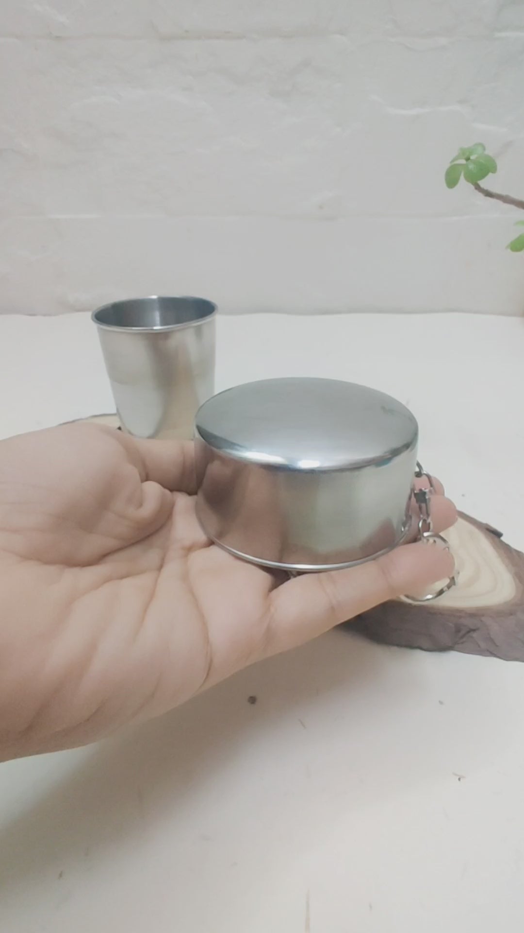 Greenfootprint Portable Steel Cup | Foldable Collapsible Reusable (130ml)