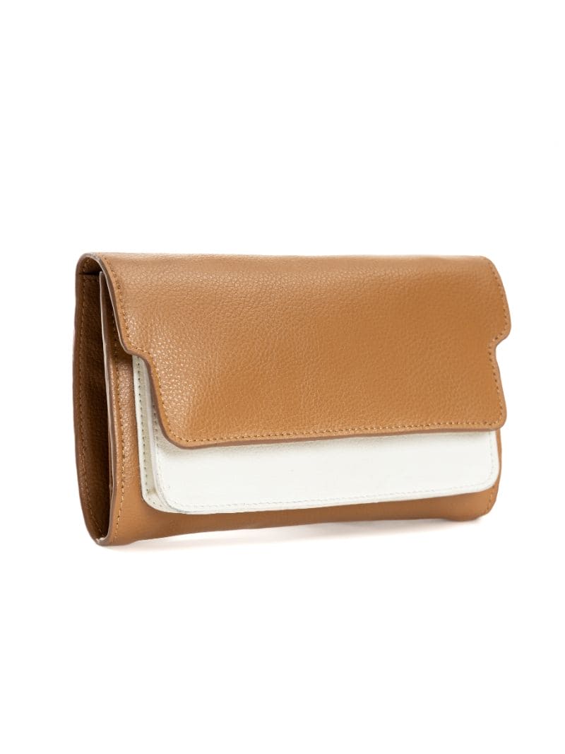 Fides - caramel & white wallet