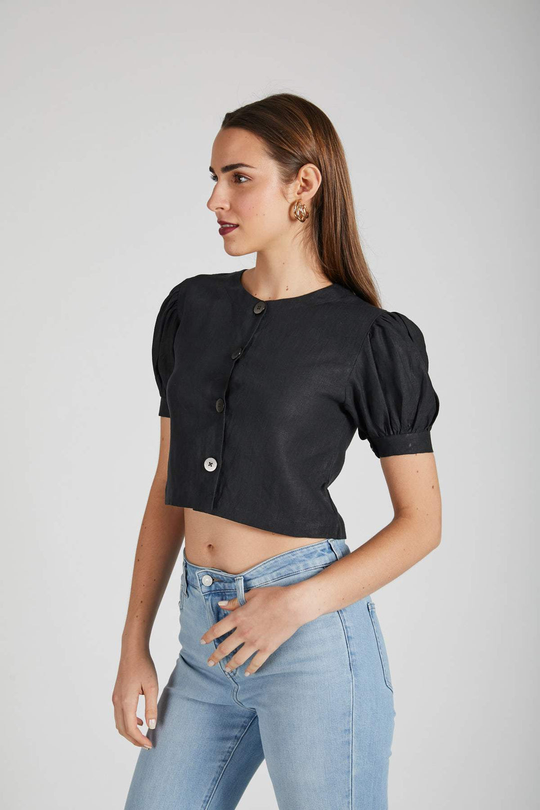 Flame Puff Sleeved Top - Suspire