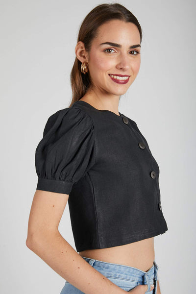Flame Puff Sleeved Top - Suspire