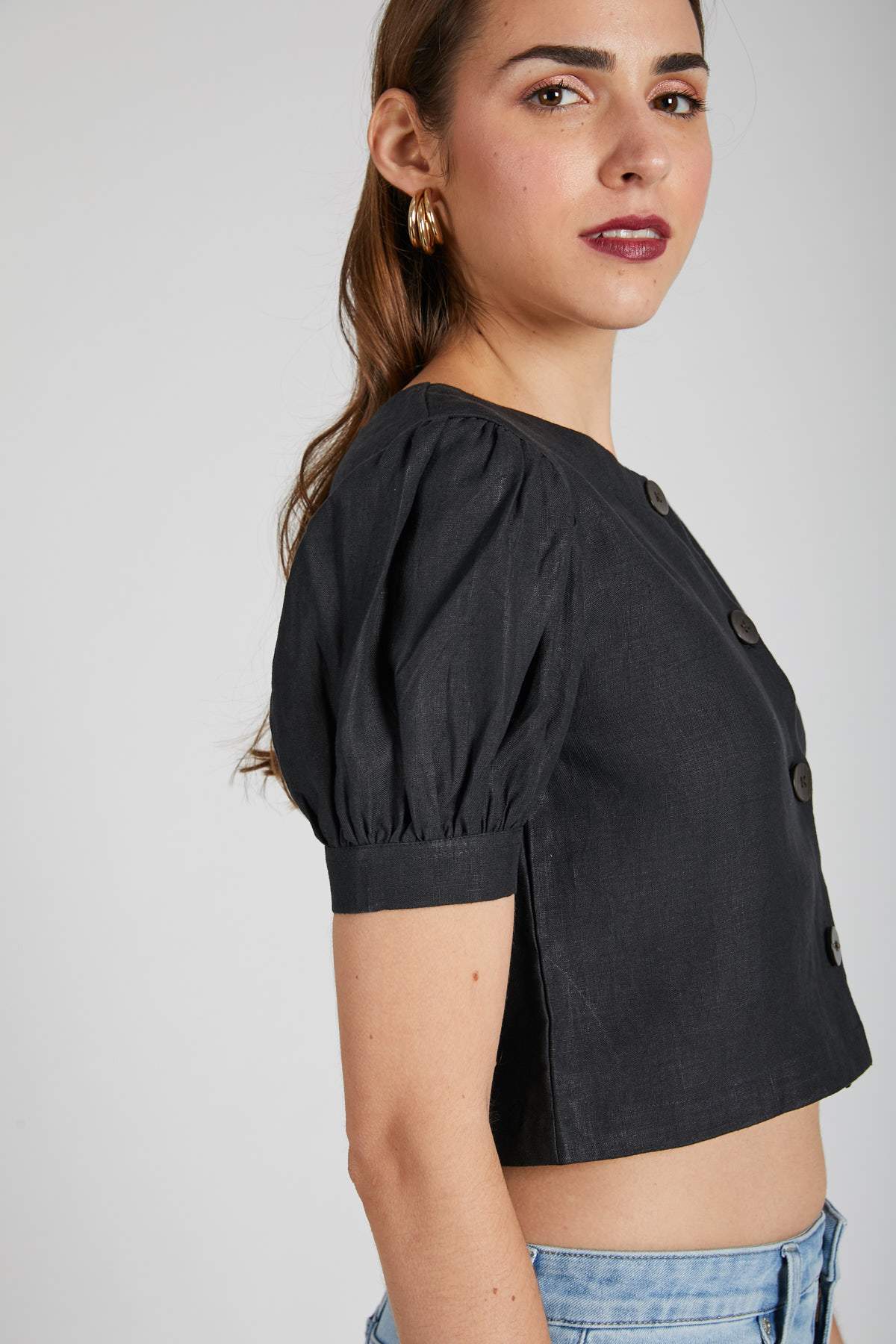 Flame Puff Sleeved Top - Suspire