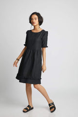 B Label Flare Ruffled Dress