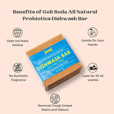 Goli Soda All Natural Probiotics Dish Wash Bar - Suspire