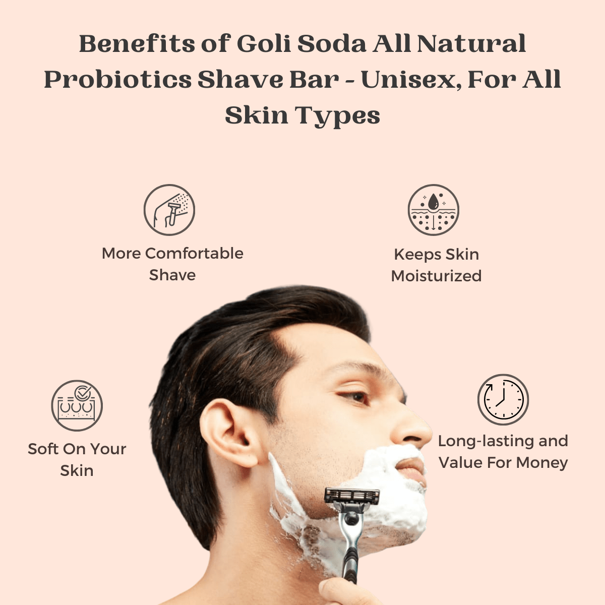 Goli Soda All Natural Probiotics Shave Bar - Suspire