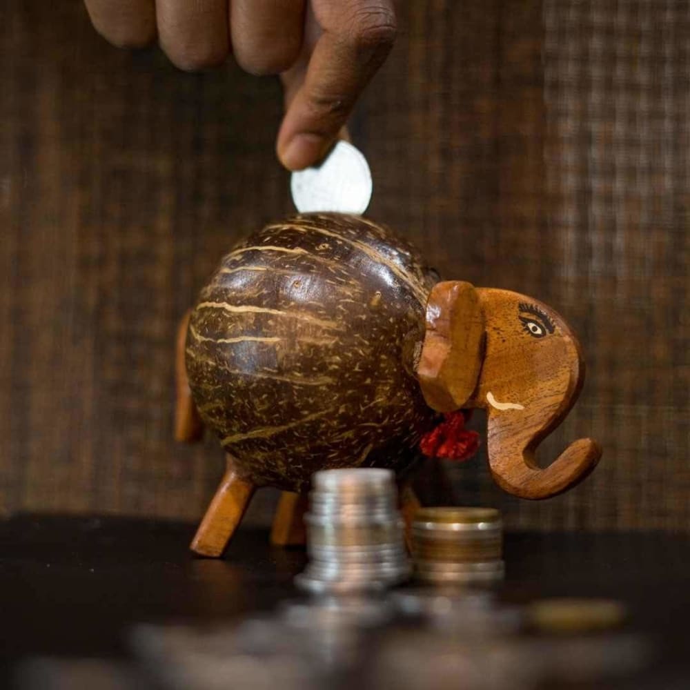 Golu Gullak - Coconut Shell Gannu Bank - Suspire
