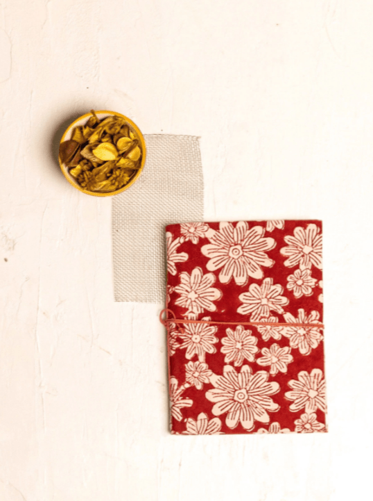 Handmade Diary with Upcycled Fabric - Suspire