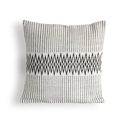 Handwoven Andean Black and White Tribal Cushion Cover