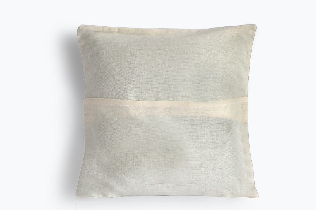 Handwoven Japfu Black and White Tribal Cushion Cover - Suspire