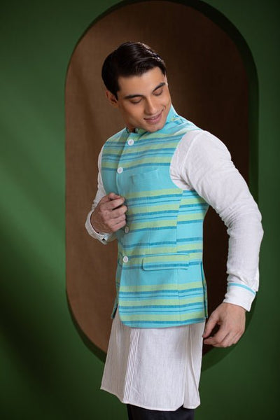 Handwoven Stripe Men's Bundi - Suspire