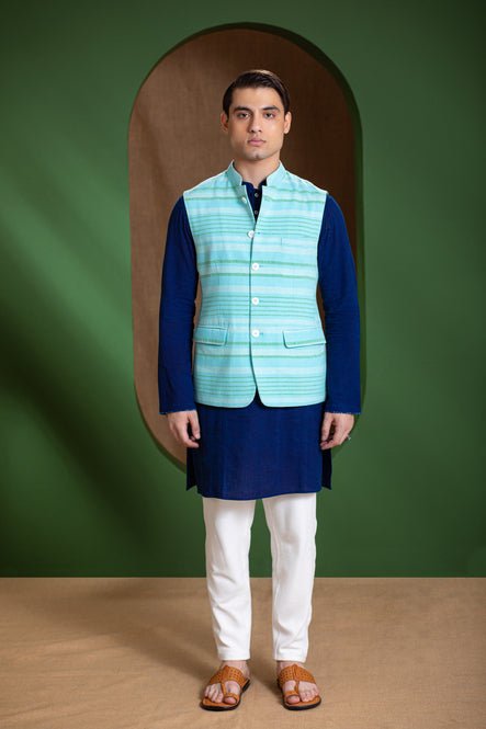 Handwoven Stripe Men's Bundi - Suspire