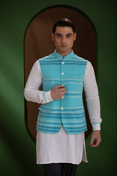 Handwoven Stripe Men's Bundi - Suspire