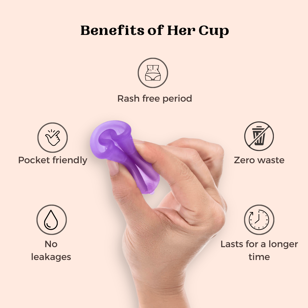 Her Cup Reusable Menstrual Cup for Women - Suspire