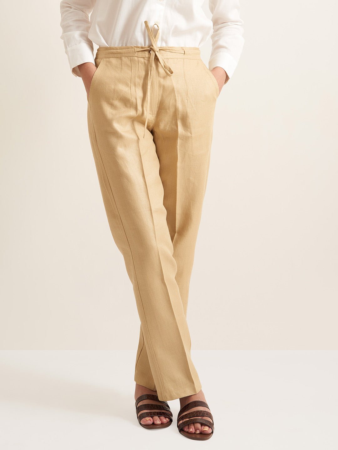 Herringbone Linen pant - Suspire