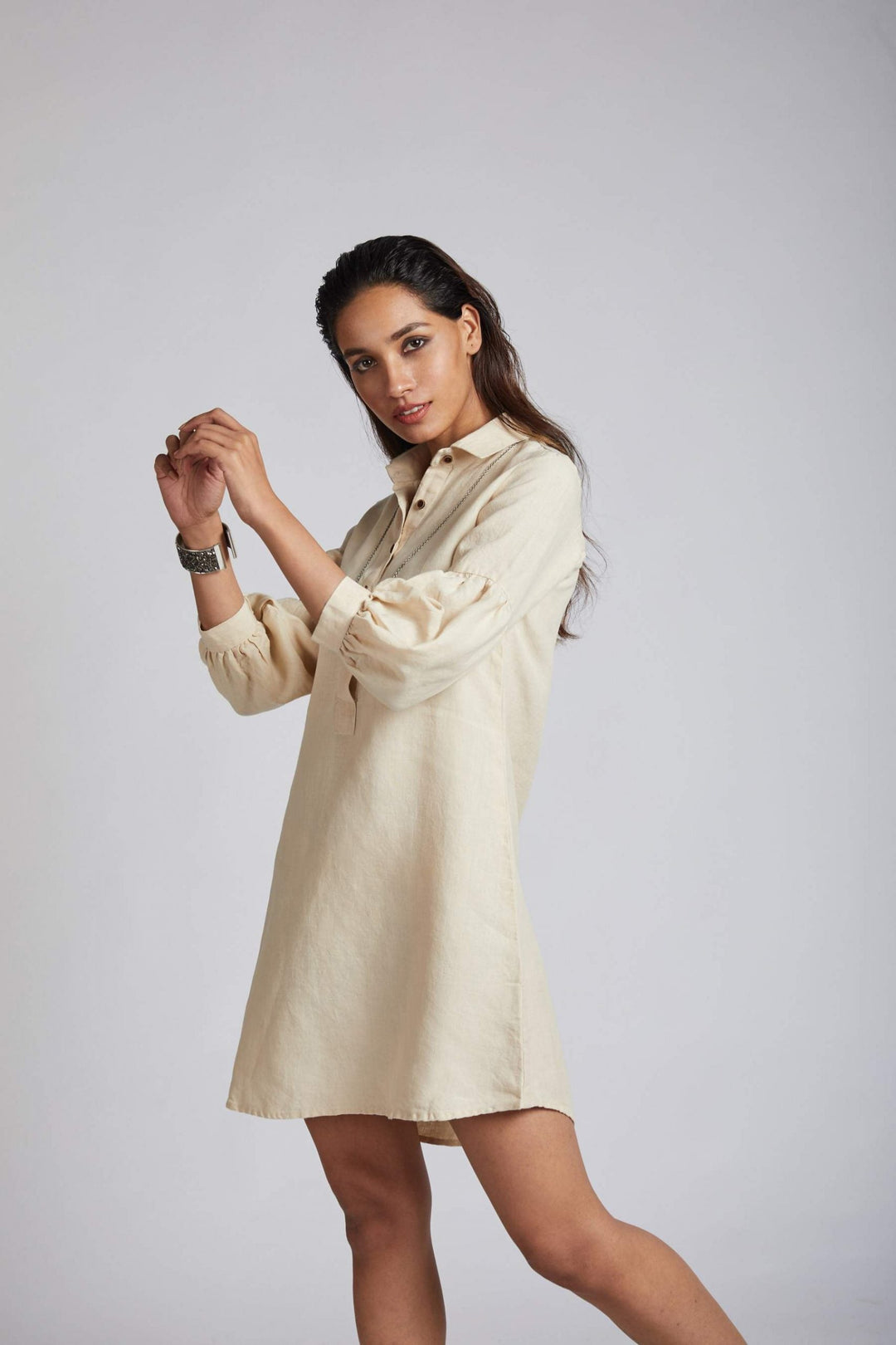 Horizon Lego-mutton Shirt Dress - Suspire