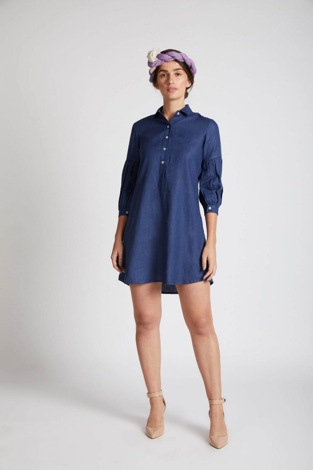 Horizon Lego-mutton Shirt Dress - Suspire