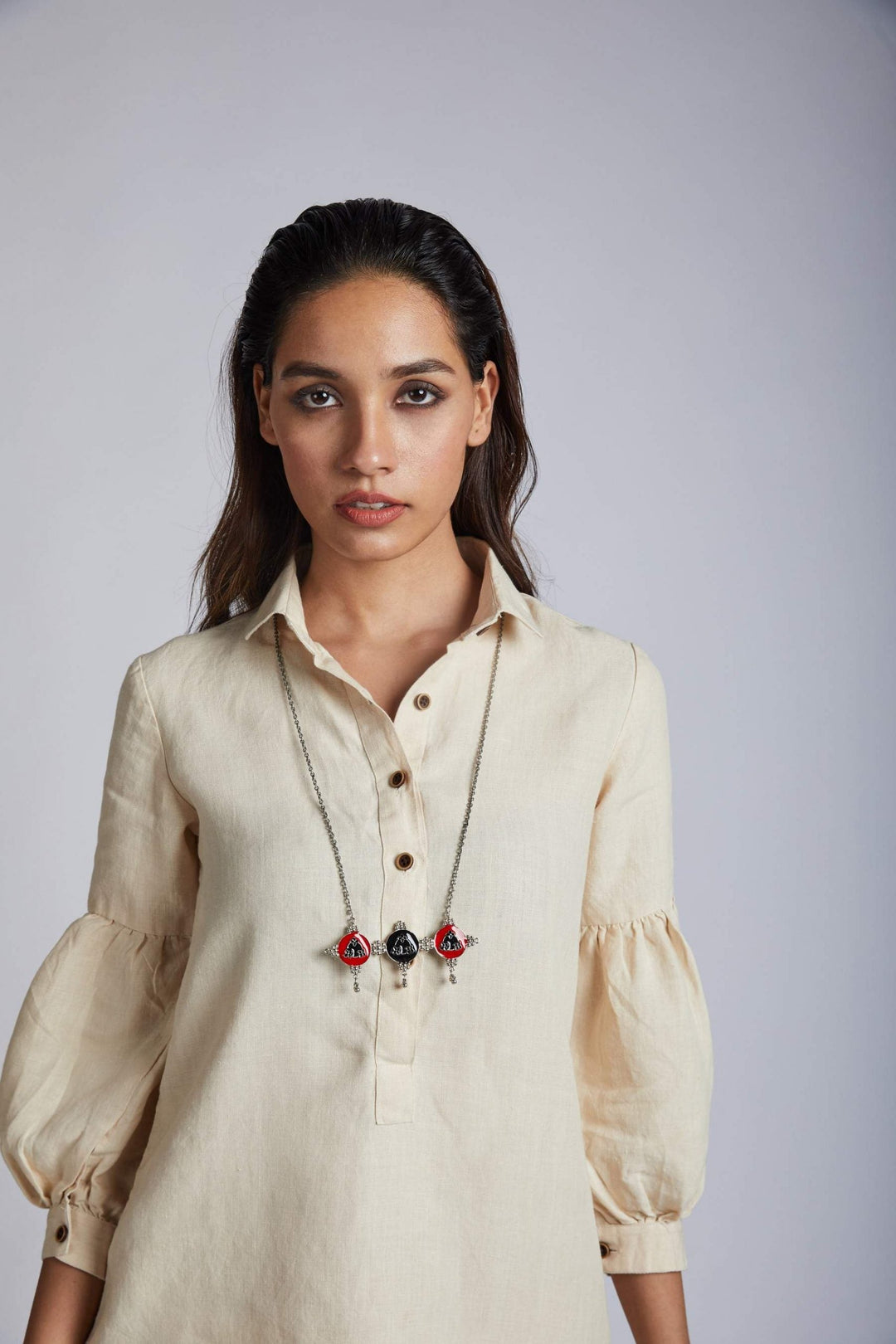 Horizon Lego-mutton Shirt Dress - Suspire