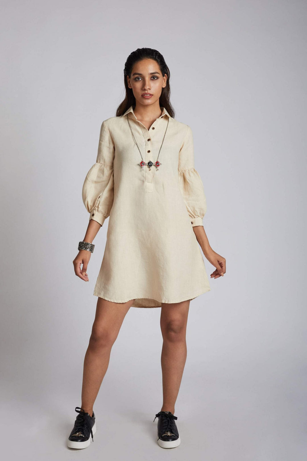 Horizon Lego-mutton Shirt Dress - Suspire
