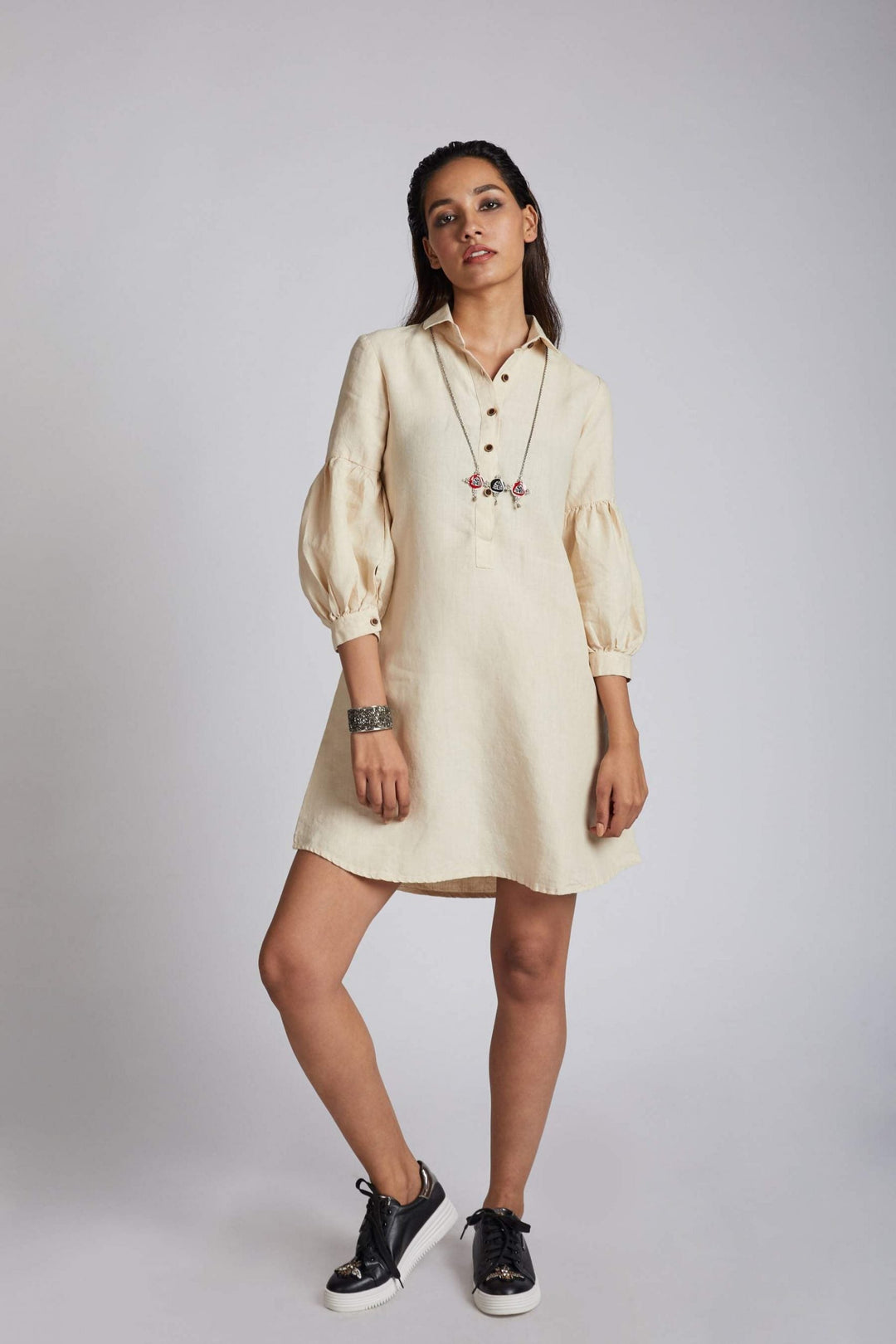 Horizon Lego-mutton Shirt Dress - Suspire