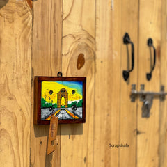 Scrapshala I Love India Geet Keyholder | Upcycled | Audio tapes | Delhi Souvenir