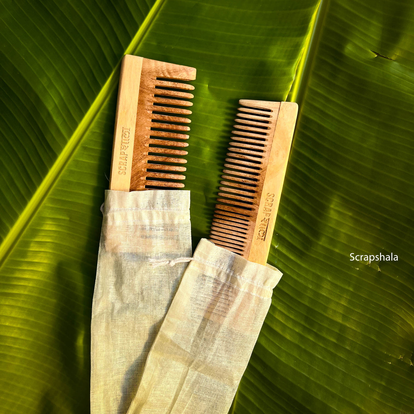 Neem Ayurvedic Comb set | Anti-breakage | 100 % Biodegradable