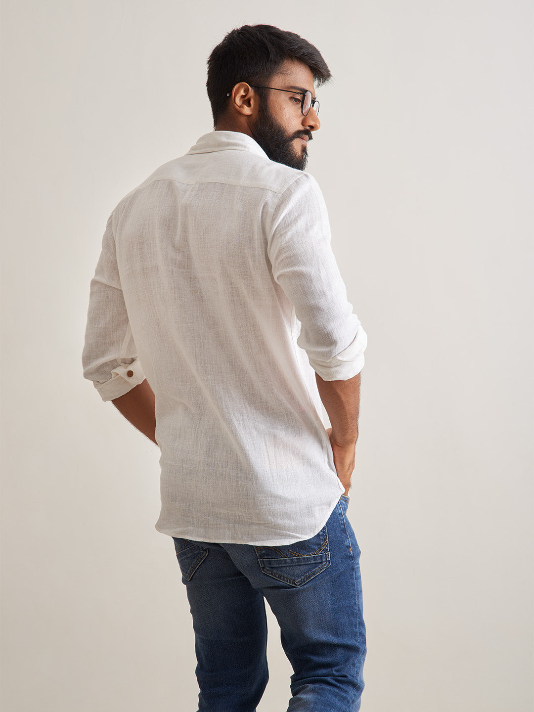 Patrah Morning mist linen shirt
