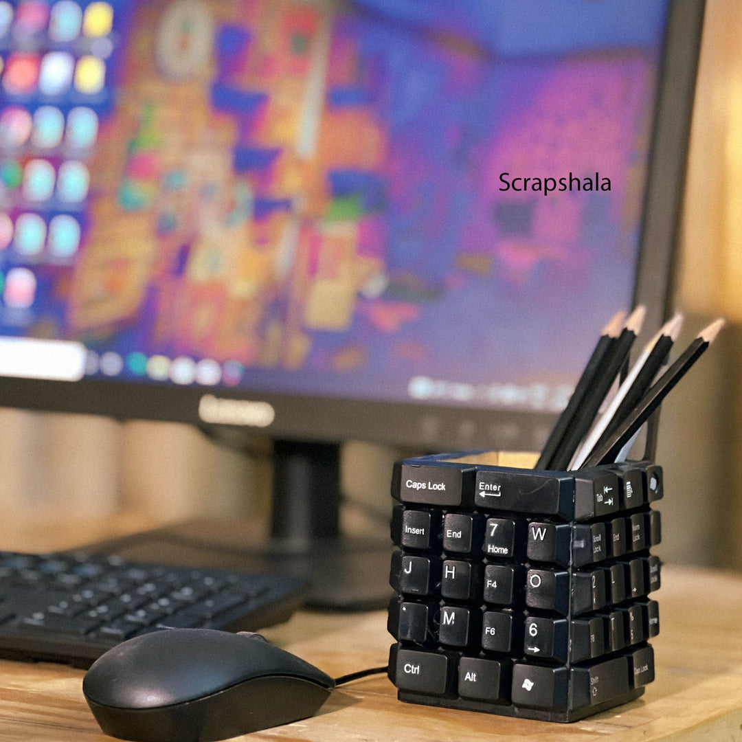 Scrapshala Techno Table Organizer | Multipurpose | Upcycled | E-waste