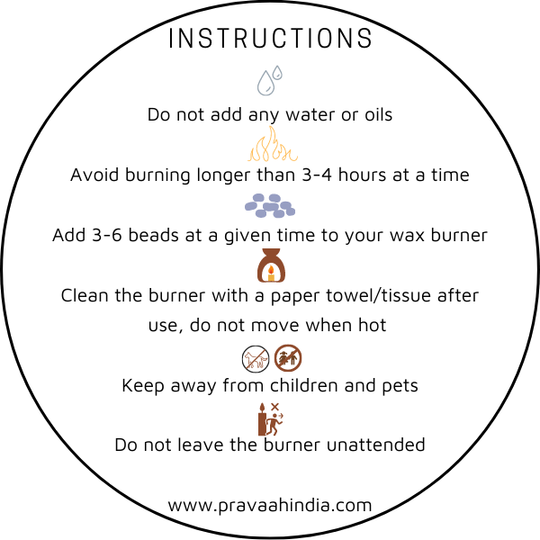 Pravaah Cinnamon vanilla wax melt beads  | handmade in pure soy wax